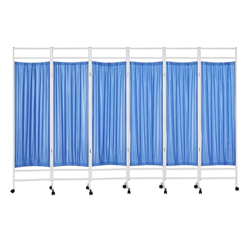 Raumteiler Mit 3/4/5/6 Paneelen, Faltbarer Und Rollbarer Raumteiler, Faltbarer Sichtschutz Mit Feststellbaren Rädern(6 Slices) von Generisch