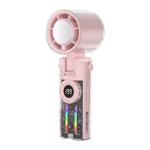 Rechargeable Hand Fan, Usb Cooler Fan with Digital Display, 199-Speed Adjustable Wind Modes, Foldable & Portable Design, Long-Lasting Battery, Ice Compress Function Rechargeable Hand Fan, Usb Cooler Fan with Digital Display, 199-Speed Adjustable Wind Modes, Foldable & Portable Design, Long-Lasting Battery, Ice Compress Function von Generisch