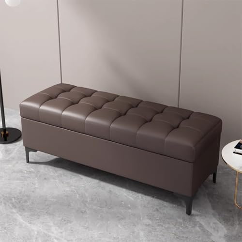 Rechteckige Ottomane, gepolstert, vielseitig einsetzbar, Fußstütze für Wohnzimmer & Schlafzimmer, 120 x 40 x 43 cm, Dunkelbraun, stilvolle Multifunktionsmöbel Rechteckige Ottomane, gepolstert, vielseitig einsetzbar, Fußstütze für Wohnzimmer & Schlafzimmer, 120 x 40 x 43 cm, Dunkelbraun, stilvolle Multifunktionsmöbel von Generisch