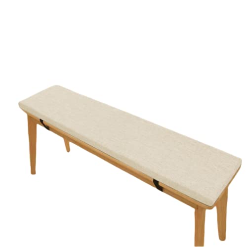 Rechteckige Outdoor-Bank mit rutschfestem Kissen, 12,7 cm dicker Schaumstoff für Komfort im Innen- und Außenbereich, stilvolles weißes Design, 120 x 45 cm, leicht zu reinigen Rechteckige Outdoor-Bank mit rutschfestem Kissen, 12,7 cm dicker Schaumstoff für Komfort im Innen- und Außenbereich, stilvolles weißes Design, 120 x 45 cm, leicht zu reinigen von Generisch