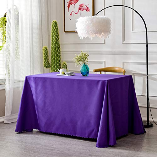 Rechteckige Samt-Tischdecke, für Partys, Geburtstage, Hochzeiten, Messen, Meetings, Ausstellungen, Ausstellungen, Orange, 160 x 240 cm, Bonbonfarben, Polyester, einfache Schreibtischabdeckung, große von Generisch