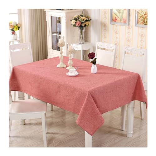 Rechteckige Tischdecke, 140 x 180 cm, waschbar, Polyester-Baumwoll-Mischgewebe, modernes rotes Design, perfekt für Café, Restaurant, Buffet und Heimtischdekoration Rechteckige Tischdecke, 140 x 180 cm, waschbar, Polyester-Baumwoll-Mischgewebe, modernes rotes Design, perfekt für Café, Restaurant, Buffet und Heimtischdekoration von Generisch