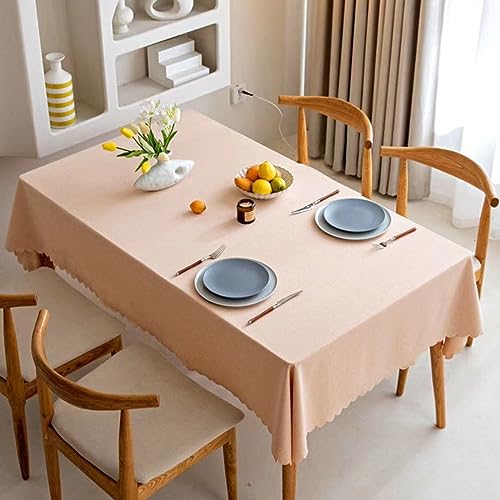 Rechteckige Tischdecke, wasserabweisend, Baumwollleinen, 140 x 200 cm, leicht zu reinigen, perfekt für Küche oder Esszimmer, stilvolle Heimdekoration von Generisch