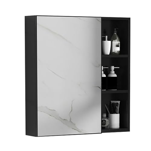 Rechteckiger Badezimmer-Spiegelschrank, Aluminiumlegierung, Badezimmer-Wandschrank für Schlafzimmer, Wohnzimmer und WC, Badezimmer-Medizinschrank von Generisch