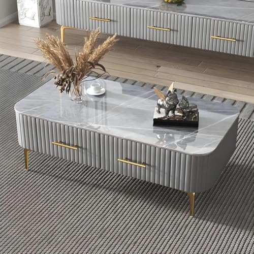 Rechteckiger Couchtisch mit Schiefer-Finish – stilvolles Design für Wohnzimmer & TV-Schrank Kombination Rechteckiger Couchtisch mit Schiefer-Finish – stilvolles Design für Wohnzimmer & TV-Schrank Kombination von Generisch