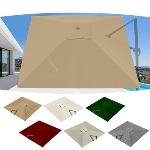 Rechteckiger Ersatz-Sonnenschirm, Stoff, 2,5 x 2,5 m, Khaki-Abdeckung für Poolschirme, Sonnenschutz-Markisenstoff Rechteckiger Ersatz-Sonnenschirm, Stoff, 2,5 x 2,5 m, Khaki-Abdeckung für Poolschirme, Sonnenschutz-Markisenstoff von Generisch