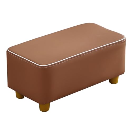 Rechteckiger Fußhocker, Ottomane, gepolsterter Pouf mit Beinen, vielseitige Schuhbank für Wohnzimmer, Schlafzimmer und Eingangsbereich von Generisch