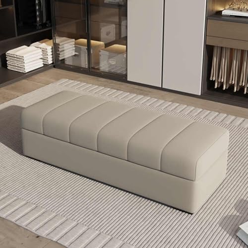 Rechteckiger Hocker mit Stauraum, vielseitiger Sitzhocker für Schlafzimmer und Wohnzimmer, eleganter Eingangshocker, 120 cm Fußstütze und für ordentliche Räume Rechteckiger Hocker mit Stauraum, vielseitiger Sitzhocker für Schlafzimmer und Wohnzimmer, eleganter Eingangshocker, 120 cm Fußstütze und für ordentliche Räume von Generisch