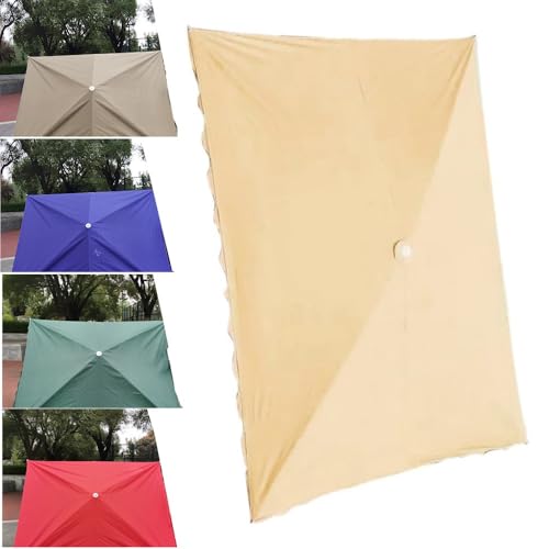 Rechteckiger Sonnenschirm-Ersatzbezug für Terrassenschirm – Überdachung für Gartenmarktschirm passend für 4/6 Streben, Khaki, 400 x 300 cm Rechteckiger Sonnenschirm-Ersatzbezug für Terrassenschirm – Überdachung für Gartenmarktschirm passend für 4/6 Streben, Khaki, 400 x 300 cm von Generisch