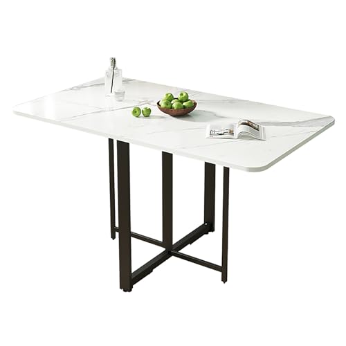 Rechteckiger faltbarer Esstisch, ausziehbar, mit Klappdeckel, Küchentisch für kleine Räume, kompaktes offenes Regal-Design, perfekt für Esszimmer und Wohnzimmer, wohnungsfreundlich von Generisch