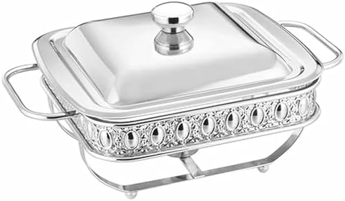 Rechteckiges Catering-Wärmer und Deckel-Set, robustes Serviertablett, Buffetwärmer-Set mit Tablett Rechteckiges Catering-Wärmer und Deckel-Set, robustes Serviertablett, Buffetwärmer-Set mit Tablett von Generisch