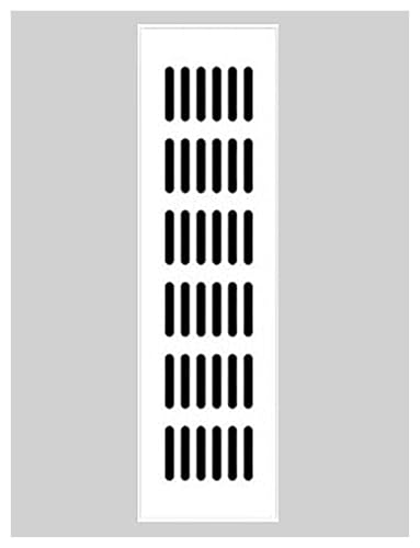Rechteckiges Lüftungsgitter, Lüftungsabdeckung aus Aluminiumlegierung for Kleiderschrank, Schrank, Badezimmertür, Lamellengitterabdeckung, mehrere Größen(Milk,80x200mm/3.1x7.9in) von Generisch