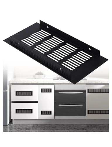 Rechteckiges Lüftungsgitter for Schränke, Lüftungsgitterabdeckung aus Aluminiumlegierung, Kühlergrill for Wand-, Boden- und Deckenschränke(W50xL600mm) von Generisch