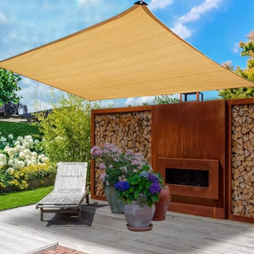 Rechteckiges Schattennetz für Gewächshäuser, Sonnenschutz, Markise für Garten, Balkon, Terrasse, Geflügel und Pools, strapazierfähig, 4 x 12 m, mit Ösen von Generisch