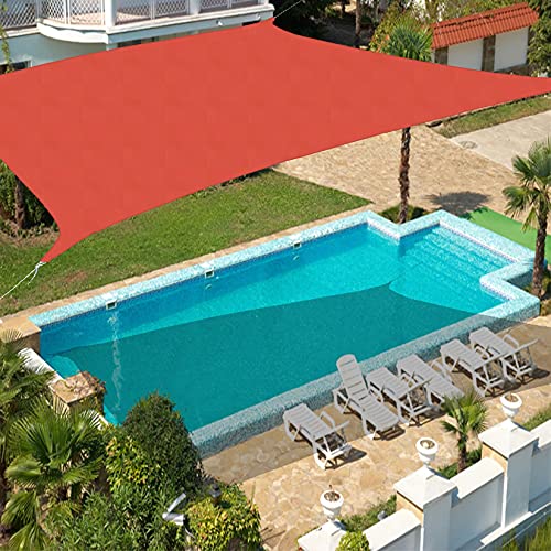 Rechteckiges Sonnensegel, 4 m x 7 m, Grau, wasserdicht, 90 % UV-Blocküberdachung für Außenbereich, Terrasse, Garten, Rasen, Pergola, Terrassendielen, Rot Rechteckiges Sonnensegel, 4 m x 7 m, Grau, wasserdicht, 90 % UV-Blocküberdachung für Außenbereich, Terrasse, Garten, Rasen, Pergola, Terrassendielen, Rot von Generisch