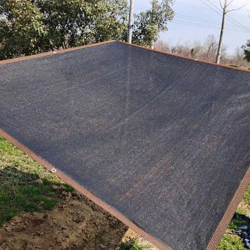 Rechteckiges Sonnensegel, 90 % UV-Block, 15 x 15 cm, 4 x 10 cm, Braun, Sonnenschutz, Gartenüberdachung, Abdeckung mit Ösen für Pool, Terrasse, Gewächshaus, 5 x 6 m, Schwarz von Generisch