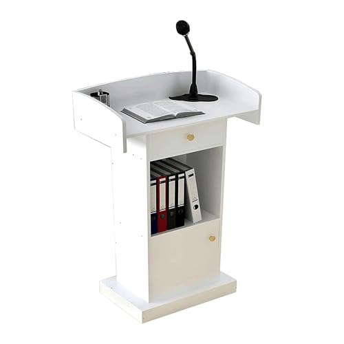 Rednerpult aus Holz mit Schublade, moderner 124 cm Podiumständer für Kirchen, Schulen und Veranstaltungen, tragbarer Präsentationstisch auf dem Boden für Empfänge und öffentliche Reden Rednerpult aus Holz mit Schublade, moderner 124 cm Podiumständer für Kirchen, Schulen und Veranstaltungen, tragbarer Präsentationstisch auf dem Boden für Empfänge und öffentliche Reden von Generisch
