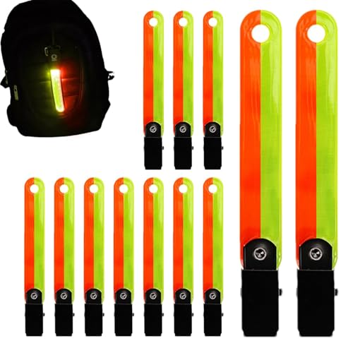 Reflektierende Reißzwecken zur Wegmarkierung - 12 Stück gut sichtbares Markierungsband | Jagd-Reflektornägel, wasserdichtes PVC-Wegmarkierungsband für die Outdoor-Jagd von Generisch