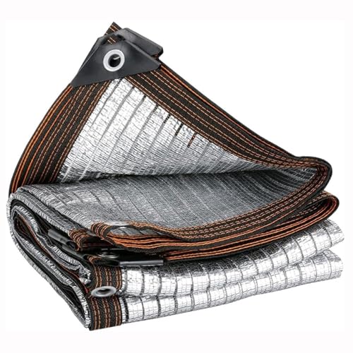 Reflektierendes Aluminium-Sonnenschutznetz, silberfarben, für Gewächshäuser, Pergolen, Terrassen, Hühnerställe, UV-beständiger Sonnenschutz, 3 x 2 m von Generisch