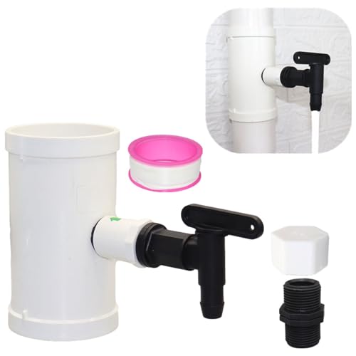 Regen-Umsteller für Regenrohr, Regentonne, verdickter Regenablauf von der Dachrinne | Mehrzweck-Umsteller mit Stecker und Wasserhahn, Regentonne, Standard-Radiorohr von Generisch