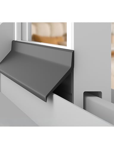 Regenabweiser for Schiebefenster, Außenwassersperre for die Außenschwelle, langlebige Schutzplatte zur Verhinderung des Eindringens von Regen(39.4x2.2in/100x5.5cm) von Generisch