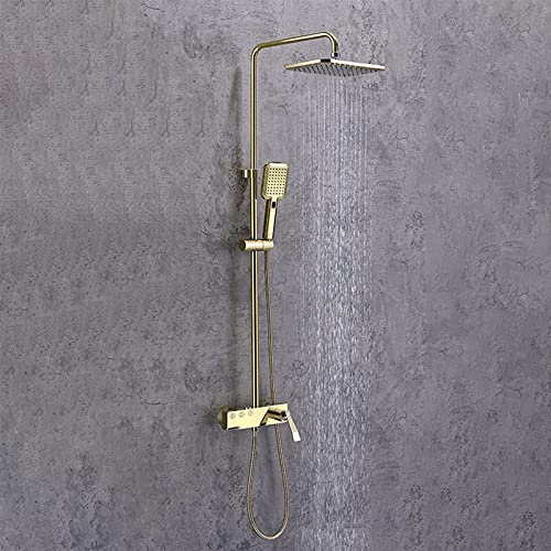Regendusche Duschkopf Set 2 Wege Handbrause mit Badewannenauslauf Messing Wandmontage Dreifachfunktion Duschsystem Chrom Finish für luxuriöses Badeerlebnis Regendusche Duschkopf Set 2 Wege Handbrause mit Badewannenauslauf Messing Wandmontage Dreifachfunktion Duschsystem Chrom Finish für luxuriöses Badeerlebnis von Generisch