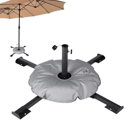 Regenschirme Metallständer Sonnenschirmhalter Robuster Gewichtsständer Klappbare Halterung Outdoorbasis Campingzubehör Schirmfuß Gartenmöbel Terrasse Zubehörteile Angeln Reise for von Generisch