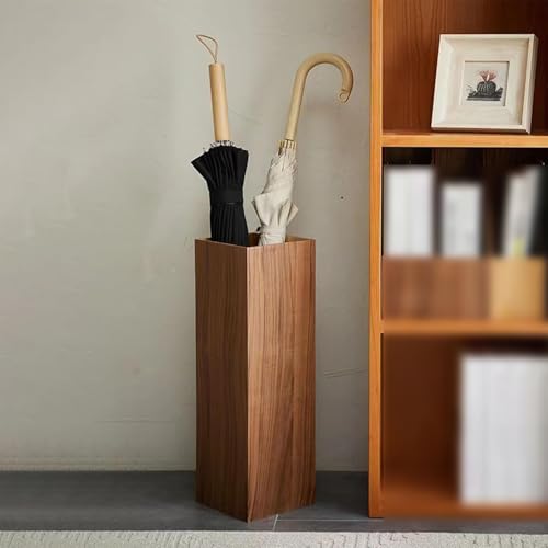 Regenschirmständer aus Holz mit Abtropfschale, stilvoller Stockhalter für Zuhause, Büro, Museum, Supermarkt und Kino, perfektes Zubehör für den Innenbereich für Regenschirme und Gehstöcke von Generisch