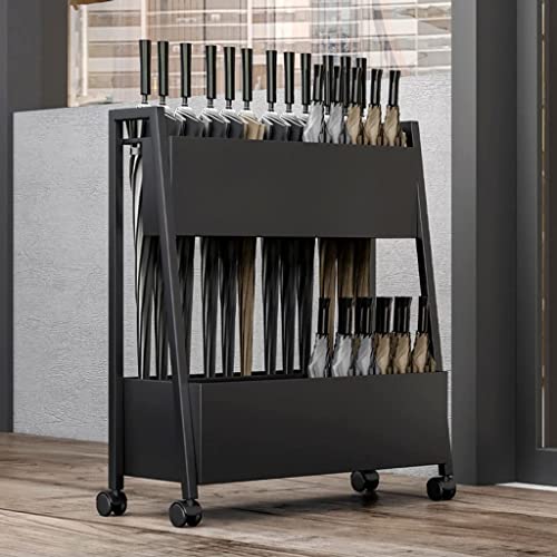 Regenschirmständer aus schwarzem Metall mit Ablaufloch, rollendes Design für einfache Mobilität, stilvoller Büroeingang, Regenschirmhalter, funktionale und langlebige Aufbewahrungslösung Regenschirmständer aus schwarzem Metall mit Ablaufloch, rollendes Design für einfache Mobilität, stilvoller Büroeingang, Regenschirmhalter, funktionale und langlebige Aufbewahrungslösung von Generisch