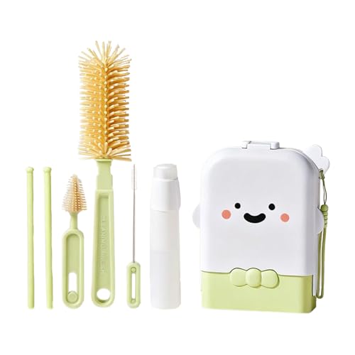 Reinigungsset für Babyflaschen, Waschbürste für Babyflaschen, mit Aufbewahrungskoffer, tragbare Unterlegscheibe, faltbar, vertikal, für Camping, Flugzeug, Fliegen, Fütterung, Reisen, Küche Reinigungsset für Babyflaschen, Waschbürste für Babyflaschen, mit Aufbewahrungskoffer, tragbare Unterlegscheibe, faltbar, vertikal, für Camping, Flugzeug, Fliegen, Fütterung, Reisen, Küche von Generisch