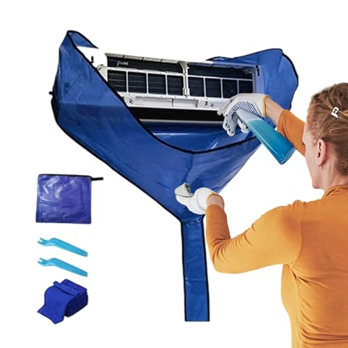 Reinigungsset für Klimaanlagen – geteilte AC-Einheit, kleines Reinigungsset, Waschhauben-Set, professionelle wasserdichte Tasche, vollständiges Werkzeugset, geeignet für die Wartung zu Hause von Generisch