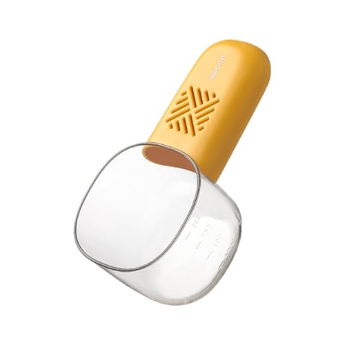 Reislöffel | Küchenmesser Löffel | ABS mit integrierter Treppe | Multifunktionswerkzeug für Reis Soja -Pulver Hunde Katzen präzise Fütterung von Generisch