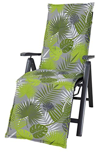 Relaxliegestuhl-Auflage 2er Set Gartenstühle 174x50 cm Grün WAOCMA - Made in EU mit ÖkoTex100 (174x50x6 cm (2er Pack)) von Generisch