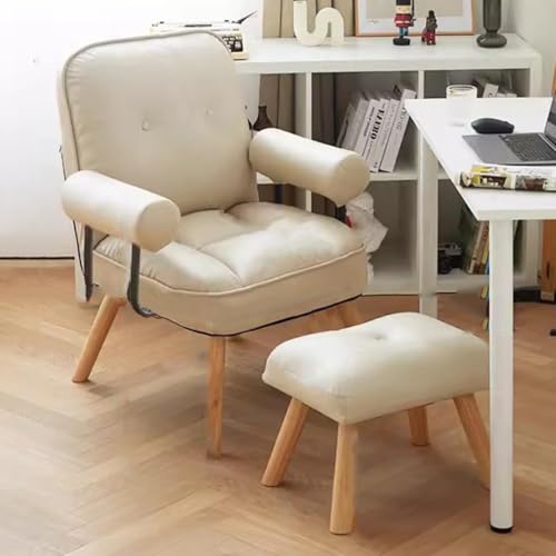 Relaxsessel mit Fußhocker für Wohnzimmer - Einzelsofa Sessel mit Massivholzbeinen - Idealer Lesesessel für Büro oder Balkon Relaxsessel mit Fußhocker für Wohnzimmer - Einzelsofa Sessel mit Massivholzbeinen - Idealer Lesesessel für Büro oder Balkon von Generisch