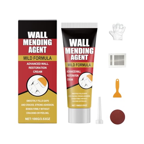 -Reparaturset – Spachtelmasse zum Füllen von Wandrissen | Universelle Strukturpaste für Löcher, Risse und Nagellöcher | Schnelltrocknend und langlebig -Reparaturset – Spachtelmasse zum Füllen von Wandrissen | Universelle Strukturpaste für Löcher, Risse und Nagellöcher | Schnelltrocknend und langlebig von Generisch