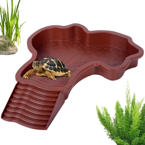 Reptile Bathing Tub with Integrated Ramp – Multifunctional Feeding Dish and Water Pot | Aquarium Ornament Turtle Pool for Amphibians and Aquatic Climbing Pets Reptile Bathing Tub with Integrated Ramp – Multifunctional Feeding Dish and Water Pot | Aquarium Ornament Turtle Pool for Amphibians and Aquatic Climbing Pets von Generisch