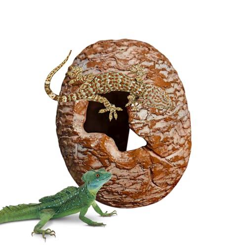 Reptile Hide, Resin Dinosaur Egg Shelter, Gecko Cave Decoration, Realistic Burrow Design, Climbing and Breeding Spot, Terrarium Decor for Home Garden Pet Viewing Corner Reptile Hide, Resin Dinosaur Egg Shelter, Gecko Cave Decoration, Realistic Burrow Design, Climbing and Breeding Spot, Terrarium Decor for Home Garden Pet Viewing Corner von Generisch