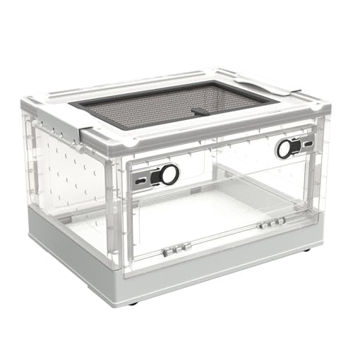 Reptilien Terrarium Box Mit Belüftungsloch | Reptilien Wachstumsterrarium Transparenter Tierlebensraumkäfig 39.5x29.5x24cm | Transparente Reptilienzuchtbox Für Eidechsen Spinnen Frösche Igel Hamster von Generisch