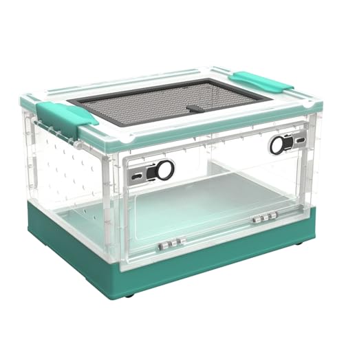 Reptilien Terrarium Box Mit Belüftungsloch | Reptilien Wachstumsterrarium Transparenter Tierlebensraumkäfig 39.5x29.5x24cm | Transparente Reptilienzuchtbox Für Eidechsen Spinnen Frösche Igel Hamster von Generisch