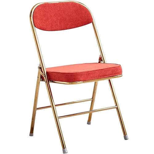 Retro Cord Esszimmerstuhl mit dickem Kissen, faltbares Design, unterstützt 150 kg, stilvolle Wohnmöbel, perfekt für Esszimmer, Wohnzimmer, 82 x 43 x 46 cm von Generisch