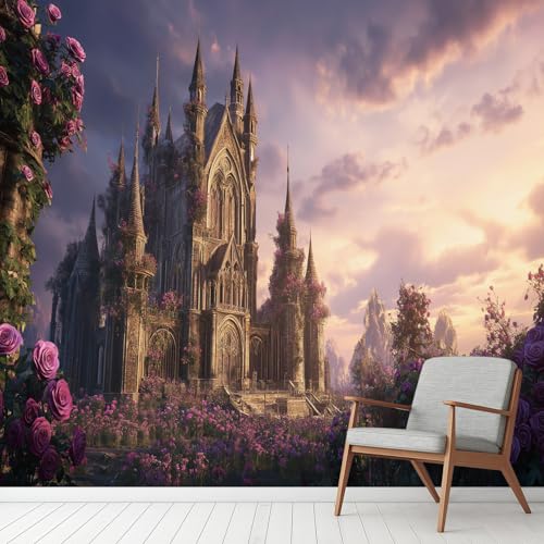 Retro Fantasy Märchen Schloss Tapete Selbstklebende Fototapete Kreative Landschaft Kunstdruck Tapeten 3D Wandtapete Vinyl Wasserdicht Wandaufkleber für Wohnzimmer Schlafzimmer Küchen 400x280 cm Retro Fantasy Märchen Schloss Tapete Selbstklebende Fototapete Kreative Landschaft Kunstdruck Tapeten 3D Wandtapete Vinyl Wasserdicht Wandaufkleber für Wohnzimmer Schlafzimmer Küchen 400x280 cm von Generisch