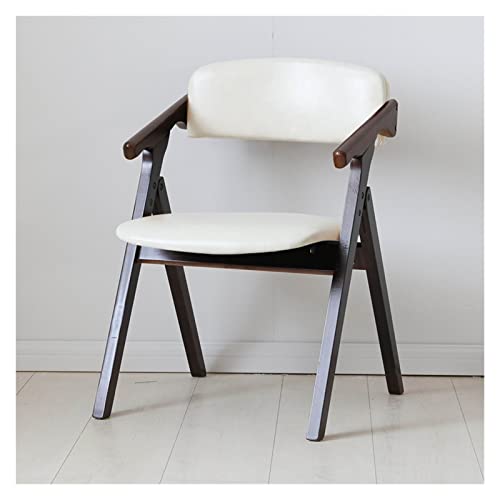 Retro Massivholz Esszimmerstuhl mit Rückenlehne und Armlehne, klappbares Design für platzsparend, bequemer Loungesitz für Zuhause und Büro von Generisch