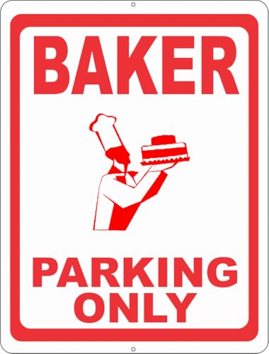 Retro-Schild, 20,3 x 30,5 cm, Aufschrift "Baker Parking Only", Metall-Blechschild von Generisch