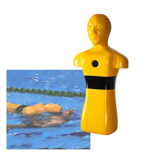 Rettungspuppe for Pool-Fluss-Simulation,orange/gelbe Wasserrettungs-Trainingspuppe,Rettungsausrüstung for Schwere Ertrinkungsfälle,Keine Installation Erforderlich(Yellow) von Generisch