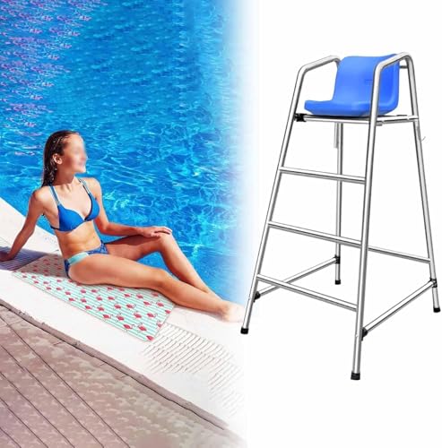 Rettungsschwimmerstuhl aus Edelstahl für verbesserte Poolsicherheit, langlebiger Beobachtungsliegestuhl für Seen, Strände und Wasserparks von Generisch