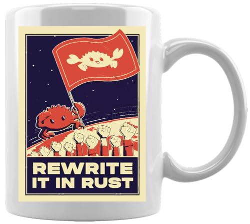 Rewrite It In Rust - Rust Programming Language Keramikbecher Weißes Kaffee Tee Wasser Tasse Büro Home Ceramic White Mug Cup von Generisch