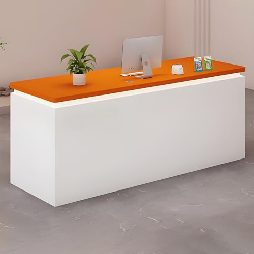 Rezeptionstisch Rezeption Schreibtisch mit versteckter LED-Beleuchtung, geräumige Theke, elegantes Design für Büro oder Wartebereiche von Generisch