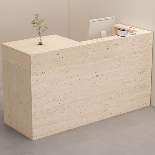Rezeptionstisch aus Holz mit Schublade und Aufbewahrungsschrank, Computerfront umlaufende Seitenwand für Büro und Zuhause Rezeptionstisch aus Holz mit Schublade und Aufbewahrungsschrank, Computerfront umlaufende Seitenwand für Büro und Zuhause von Generisch