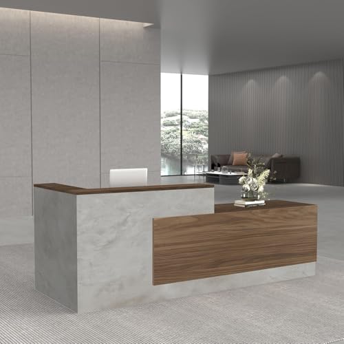 Rezeptionstisch mit Schubladen & Schränken, eleganter Einzelhandelstheke für Ästhetik, 280 x 61 x 105 cm, Glacial Grey – ideal für Büros & Geschäfte, stilvoller Kassiertisch Rezeptionstisch mit Schubladen & Schränken, eleganter Einzelhandelstheke für Ästhetik, 280 x 61 x 105 cm, Glacial Grey – ideal für Büros & Geschäfte, stilvoller Kassiertisch von Generisch