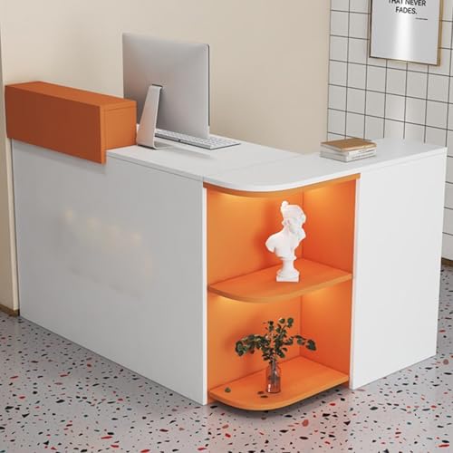 Rezeptionstisch mit Stauraum, offener Thekenstehpult für Lobby, Einzelhandelskasse, Salon und Home Office Rezeptionstisch mit Stauraum, offener Thekenstehpult für Lobby, Einzelhandelskasse, Salon und Home Office von Generisch